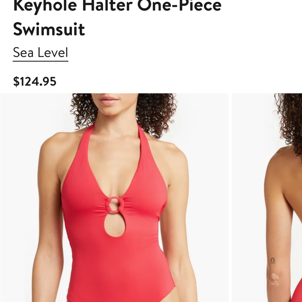 Sea Level one piece swimsuit red size US4 NWT